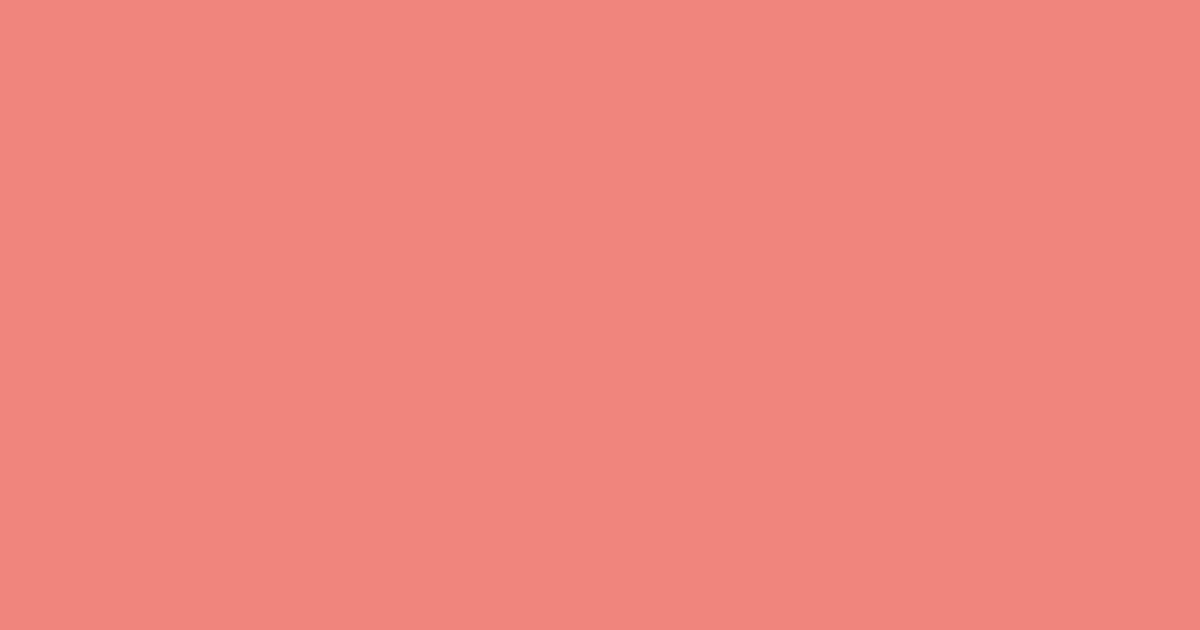 コーラルレッド coral red #ef857dの色見本とカラーコード - 洋色大辞典
