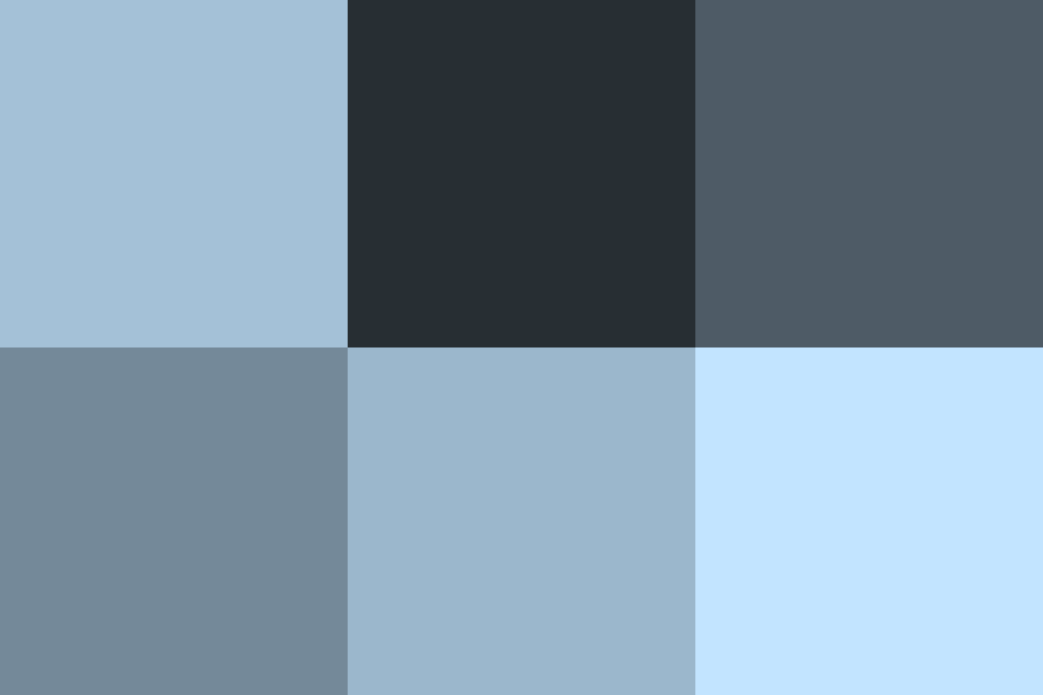 スモークブルーの配色パターン 色の組み合わせ 原色大辞典
